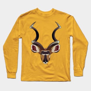 African Kudu - Cartoon Style Long Sleeve T-Shirt